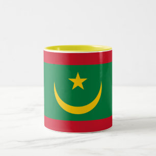 Caneca De Café Em Dois Tons Bandeira da Mauritânia