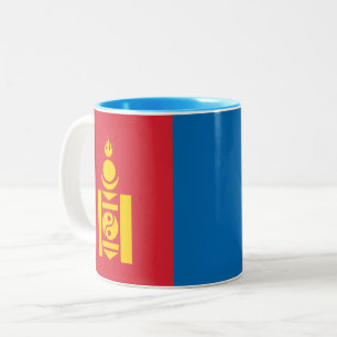 Caneca De Café Em Dois Tons Bandeira da Mongólia