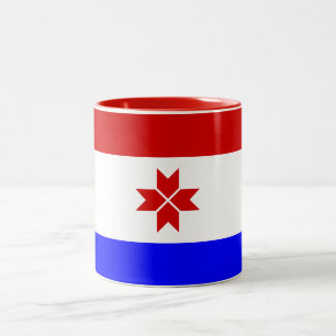 Caneca De Café Em Dois Tons Bandeira da Mordóvia