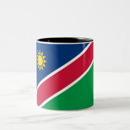Caneca De Café Em Dois Tons Bandeira da Namíbia (África Austral)