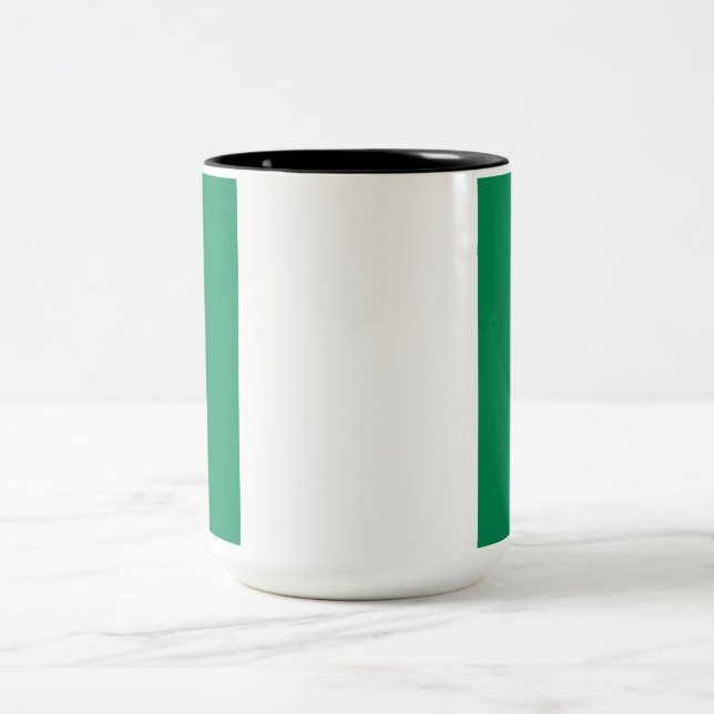 Caneca De Café Em Dois Tons Bandeira da Nigéria (Centro)