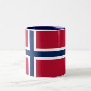 Caneca De Café Em Dois Tons Bandeira da Noruega
