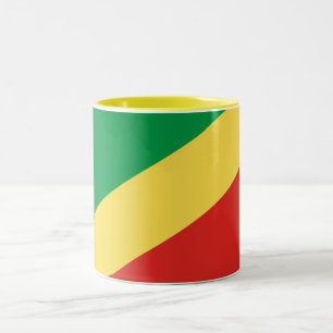 Caneca De Café Em Dois Tons Bandeira da República do Congo