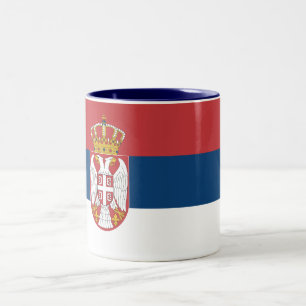 Caneca De Café Em Dois Tons Bandeira da Sérvia