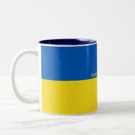 Caneca De Café Em Dois Tons Bandeira da Ucrânia
