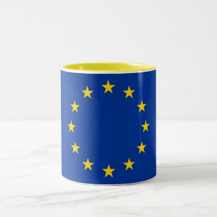 Caneca De Café Em Dois Tons Bandeira da União Europeia