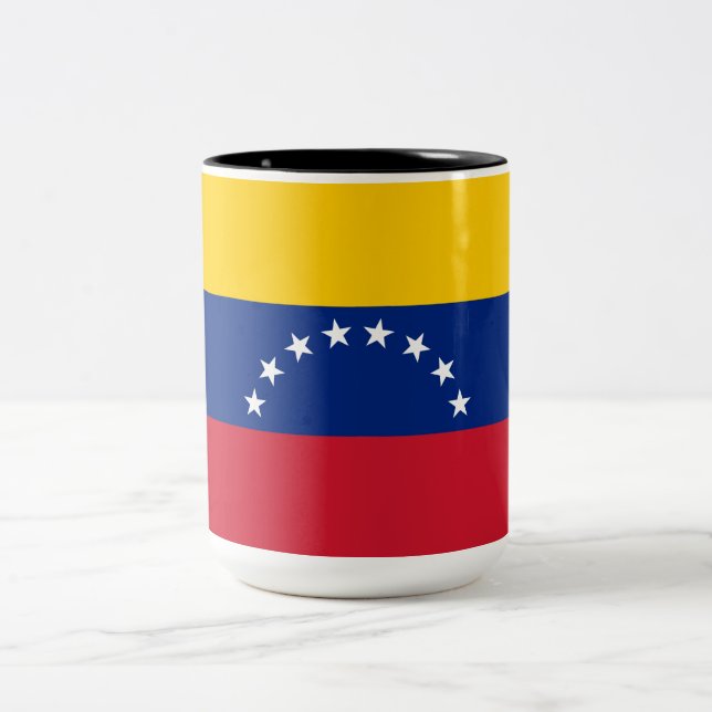 Caneca De Café Em Dois Tons Bandeira da Venezuela (Centro)