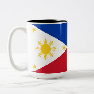 Caneca De Café Em Dois Tons Bandeira das Filipinas