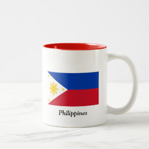 Caneca De Café Em Dois Tons Bandeira das Filipinas