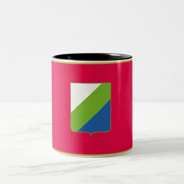 Caneca De Café Em Dois Tons Bandeira de Abruzzo (Itália) (Centro)
