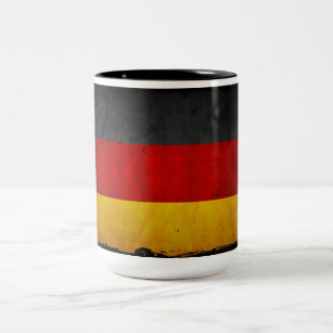 Caneca De Café Em Dois Tons Bandeira de Alemanha do Grunge do vintage