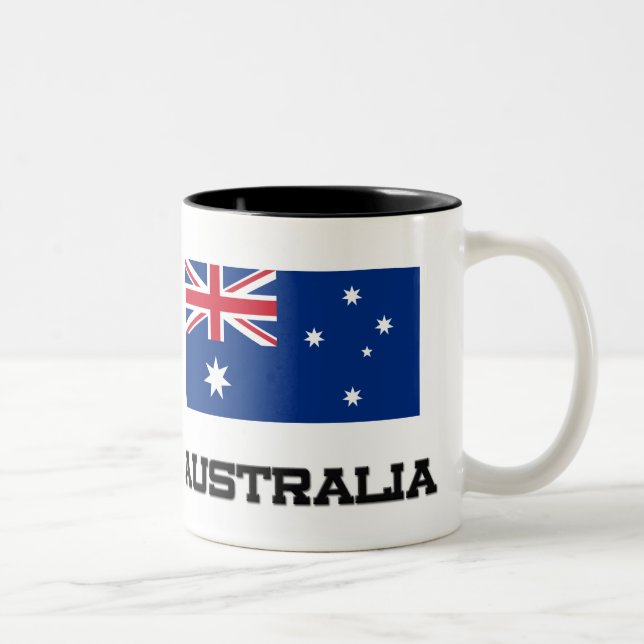 Caneca De Café Em Dois Tons Bandeira de Austrália (Direita)