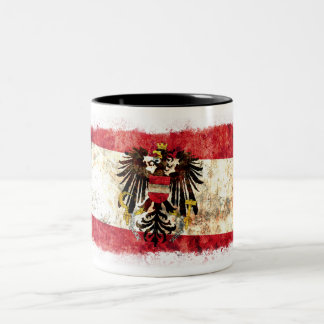 Caneca De Café Em Dois Tons Bandeira de Áustria
