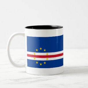 Caneca De Café Em Dois Tons Bandeira de Cabo Verde