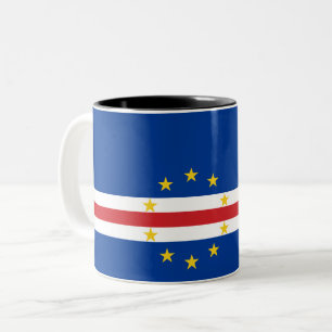 Caneca De Café Em Dois Tons Bandeira de Cabo Verde (Cabo Verde)