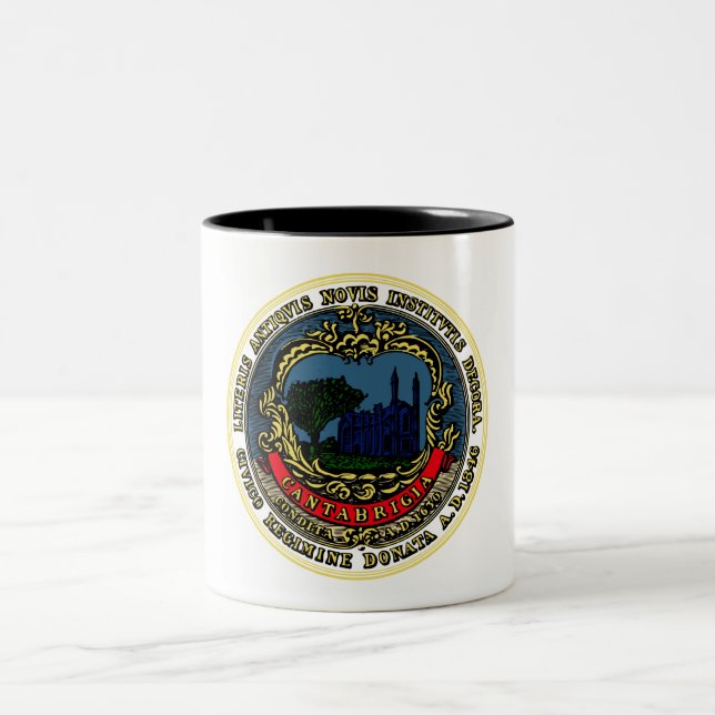 Caneca De Café Em Dois Tons Bandeira de Cambridge (Massachusetts) (Centro)