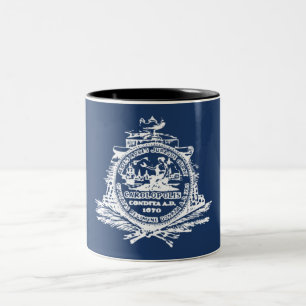 Caneca De Café Em Dois Tons Bandeira de Charleston (Carolina do Sul)