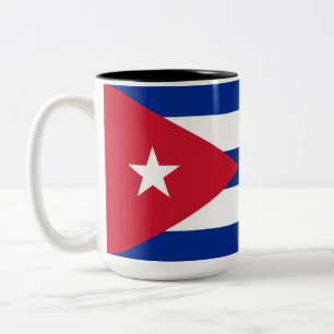 Caneca De Café Em Dois Tons Bandeira de Cuba