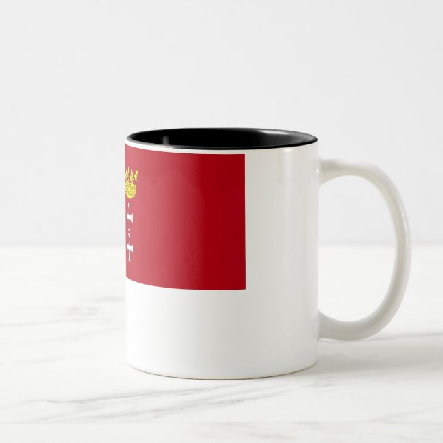 Caneca De Café Em Dois Tons Bandeira de Danzig - de Gdansk (Direita)