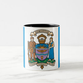 Caneca De Café Em Dois Tons Bandeira de Edmonton (Alberta, Canadá)