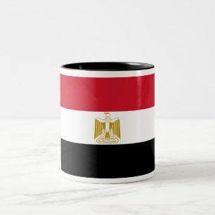Caneca De Café Em Dois Tons Bandeira de Egipto