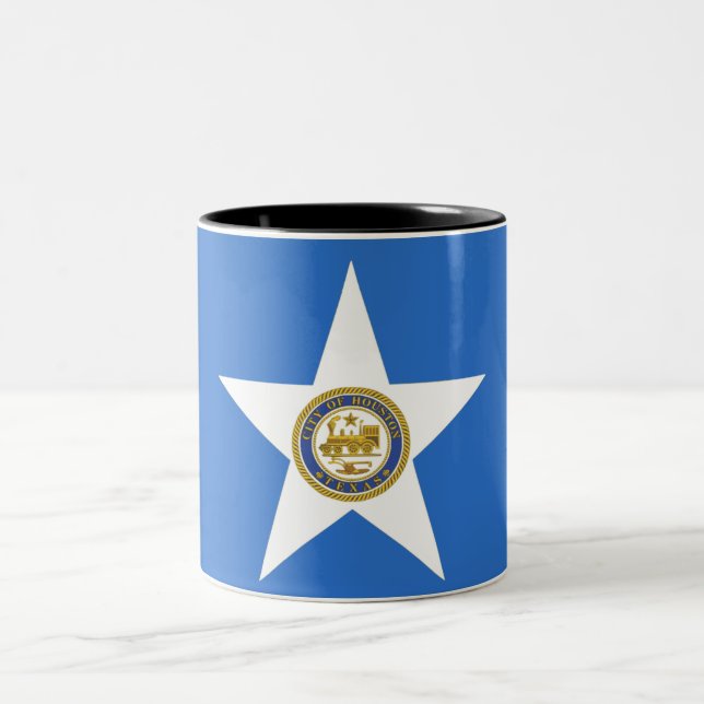 Caneca De Café Em Dois Tons Bandeira de Houston (Centro)