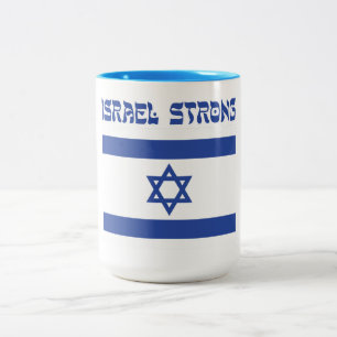 Caneca De Café Em Dois Tons Bandeira de Israel
