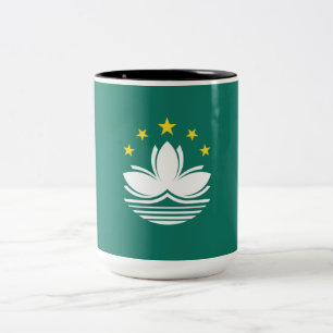 Caneca De Café Em Dois Tons Bandeira de Macau