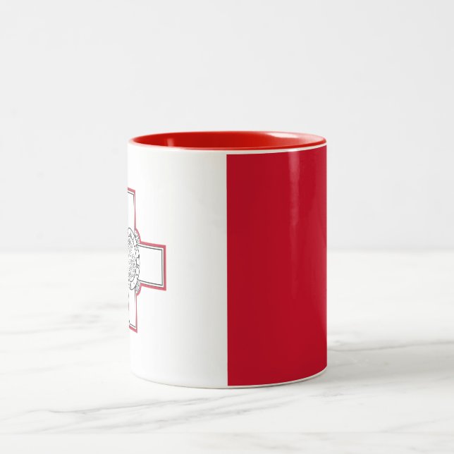 Caneca De Café Em Dois Tons Bandeira de Malta (Centro)