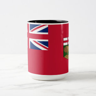 Caneca De Café Em Dois Tons Bandeira de Manitoba