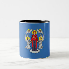 Caneca De Café Em Dois Tons Bandeira de Minsk (Bielorrússia)
