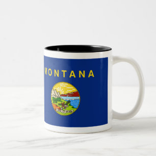 Caneca De Café Em Dois Tons Bandeira de Montana