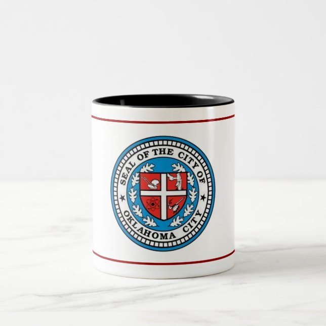 Caneca De Café Em Dois Tons bandeira de Oklahoma City (Centro)