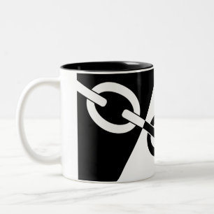 Caneca De Café Em Dois Tons Bandeira de país preta