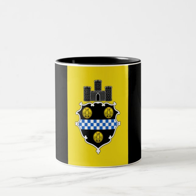 Caneca De Café Em Dois Tons Bandeira de Pittsburgh (Centro)