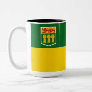 Caneca De Café Em Dois Tons Bandeira de Saskatchewan