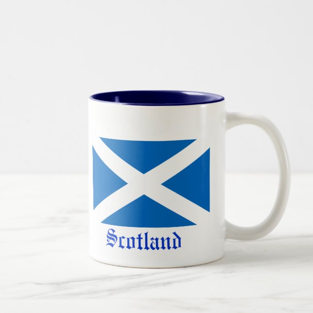 Caneca De Café Em Dois Tons Bandeira de Scotland (Direita)