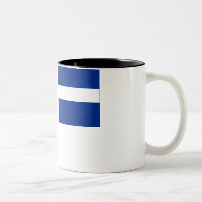 Caneca De Café Em Dois Tons Bandeira de Shetland (Direita)