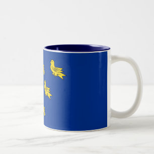 Caneca De Café Em Dois Tons Bandeira de Sussex, Mug de Café de Dois Tons