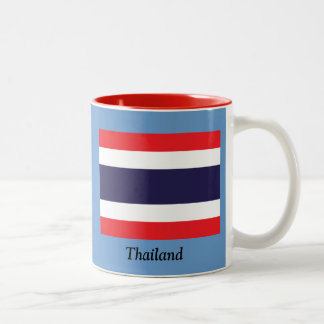 Caneca De Café Em Dois Tons Bandeira de Tailândia