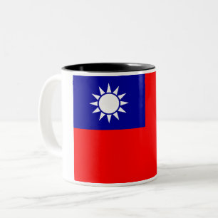 Caneca De Café Em Dois Tons Bandeira de Taiwan: República da China, Taipé Chin