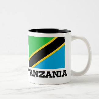 Caneca De Café Em Dois Tons Bandeira de Tanzânia