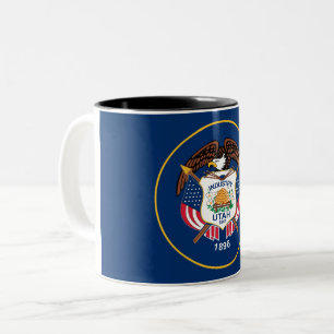 Caneca De Café Em Dois Tons bandeira de Utah