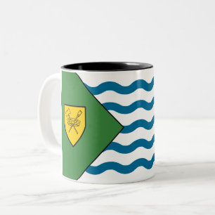 Caneca De Café Em Dois Tons Bandeira de Vancouver (Colúmbia Britânica, Canadá)