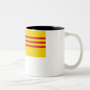Caneca De Café Em Dois Tons Bandeira de Vietnam sul