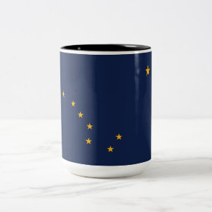 Caneca De Café Em Dois Tons Bandeira do Alasca