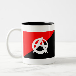 Caneca De Café Em Dois Tons Bandeira do anarquista