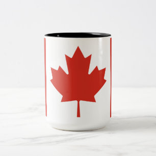 Caneca De Café Em Dois Tons Bandeira do Canadá