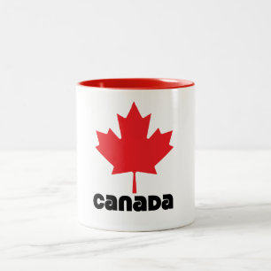 Caneca De Café Em Dois Tons Bandeira do Canadá