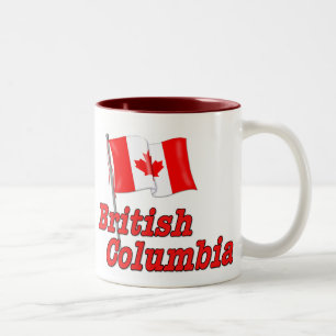 Caneca De Café Em Dois Tons Bandeira do Canadá - Colúmbia Britânica